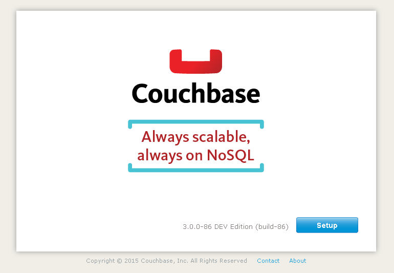 The first page you see when you installed a couchbase server