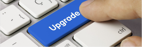A stock image showing an upgrade button